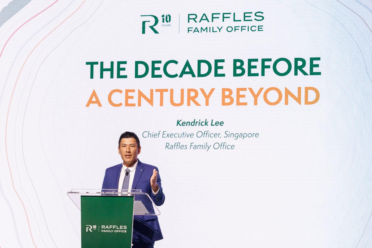 Closing Remarks by Kendrick Lee, CEO of Singapore, Raffles Family Office  during Raffles Family Office Annual Forum 2025 at Four Seasons Hong Kong, Central, Hong Kong, on 8  October 2025, Hong Kong SAR, China.  Photo by : Sunny Hung / Ike Images