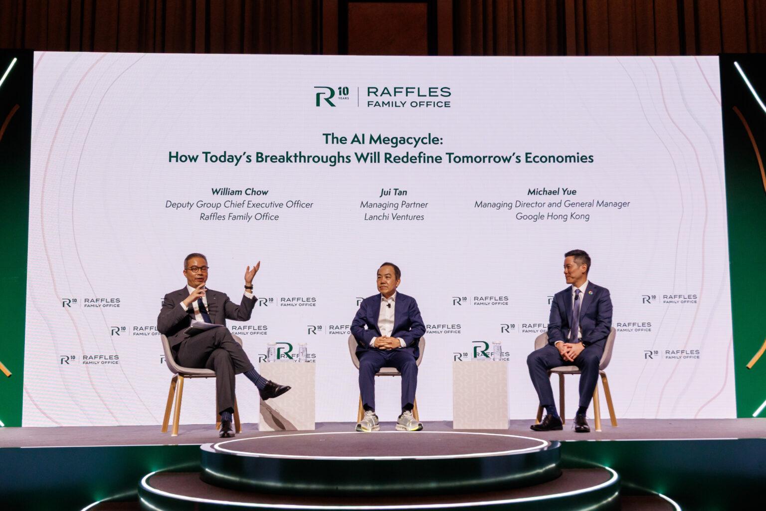 Panel - The AI Megacycle: How Today’s Breakthroughs Will Redefine Tomorrow’s Economies during Raffles Family Office Annual Forum 2025 at Four Seasons Hong Kong, Central, Hong Kong, on 8  October 2025, Hong Kong SAR, China.  Photo by : Sunny Hung / Ike Images