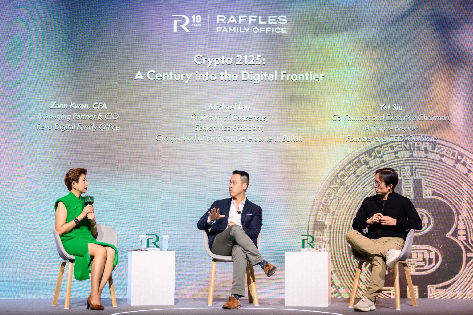 Panel - Crypto 2125: A Century into the Digital Frontier during Raffles Family Office Annual Forum 2025 at Four Seasons Hong Kong, Central, Hong Kong, on 8  October 2025, Hong Kong SAR, China.  Photo by : Alex leung / Ike Images